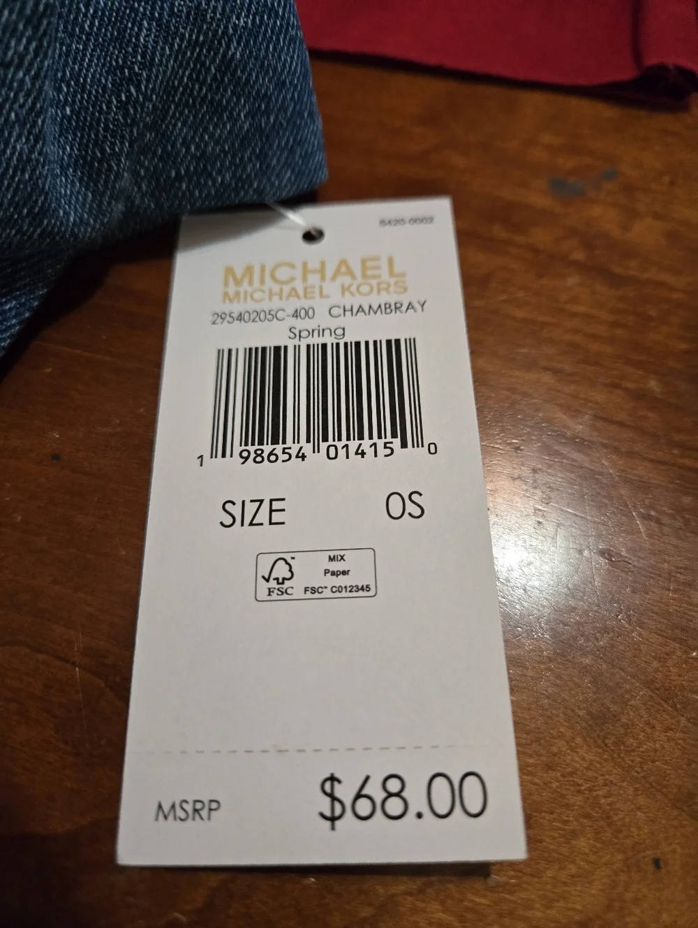 Michael Kors Womens Blue Denim Cap NWT - Picture 3 of 5
